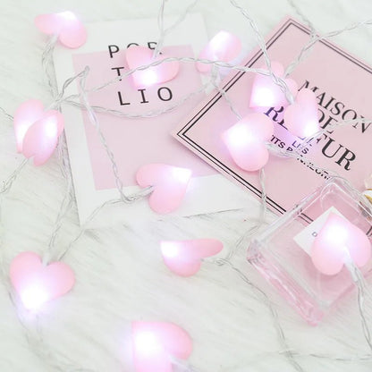 Pink Love Heart Wedding String Lights - Cake Pops Parties