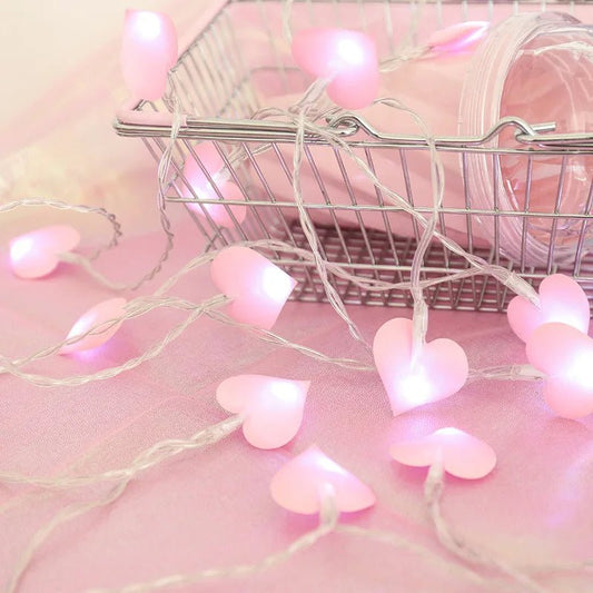 Pink Love Heart Wedding String Lights - Cake Pops Parties