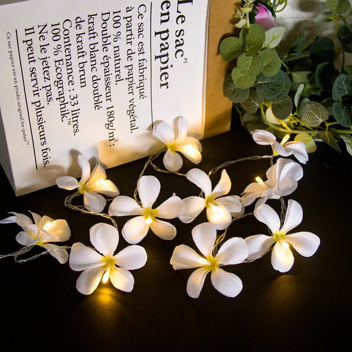 Plumeria Flower LED String Lights - Cake Pops Parties