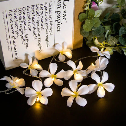 Plumeria Flower LED String Lights - Cake Pops Parties