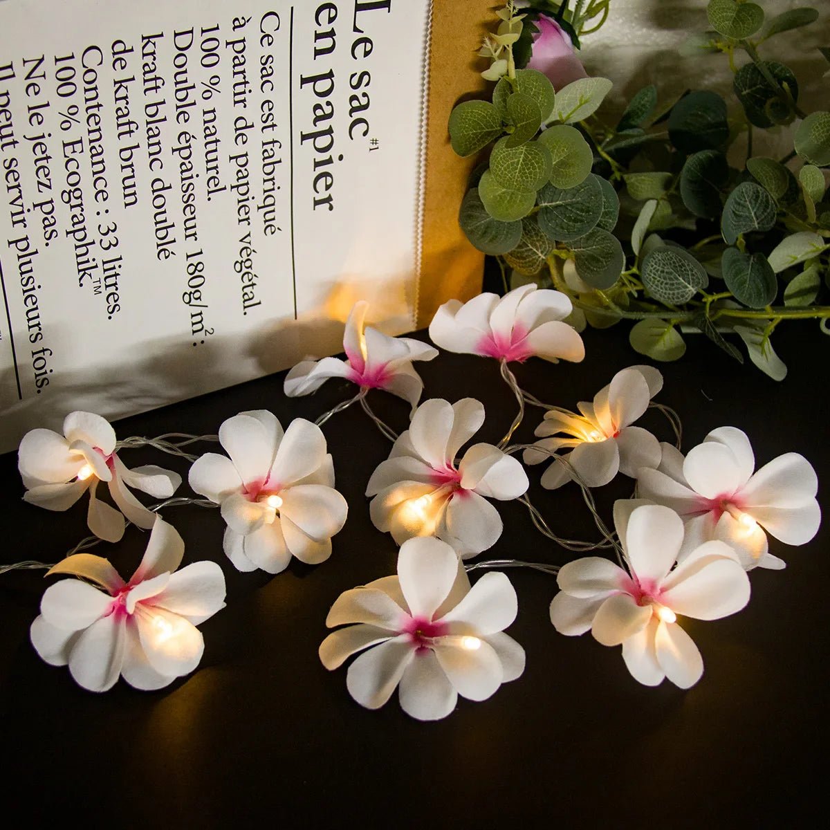 Plumeria Flower LED String Lights - Cake Pops Parties