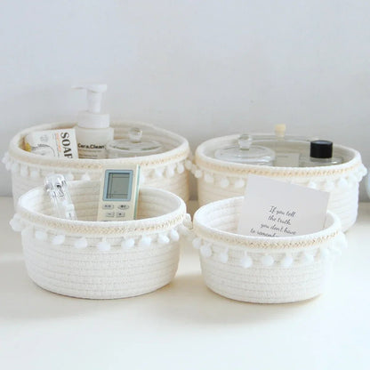 Portable Woven Storage Basket Organizer - Cake Pops Parties