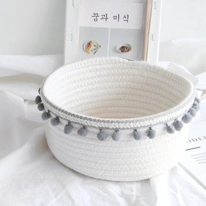 Portable Woven Storage Basket Organizer - Cake Pops Parties