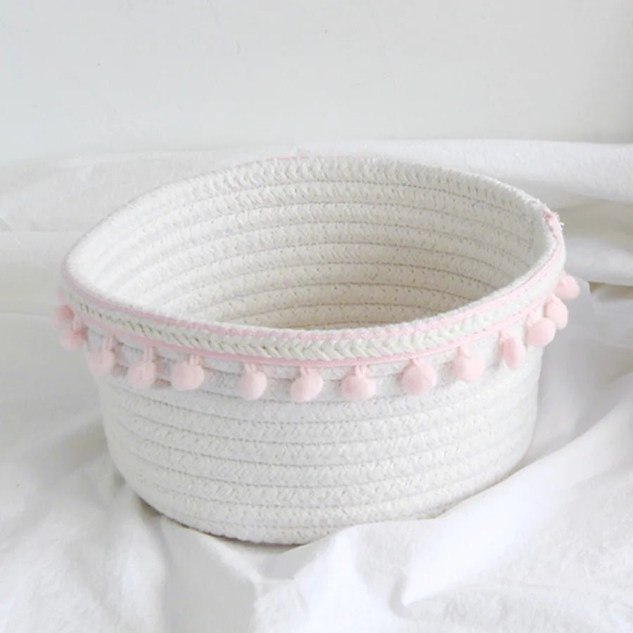 Portable Woven Storage Basket Organizer - Cake Pops Parties