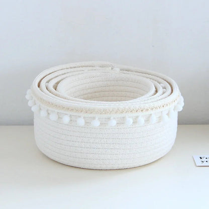 Portable Woven Storage Basket Organizer - Cake Pops Parties