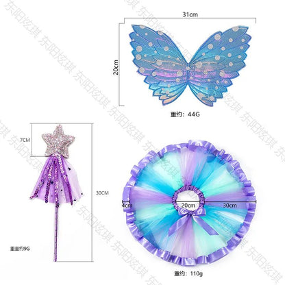 Princess Butterfly Wings & Flower Fairy Skirt Set - Cake Pops Parties