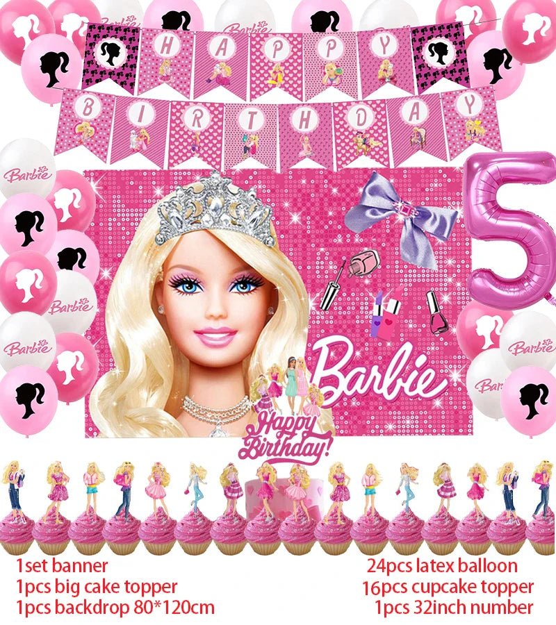 Princess Theme Birthday Party Supplies Set - Cake Pops Parties