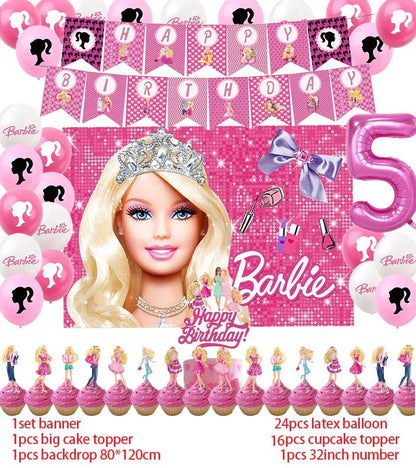 Princess Theme Birthday Party Supplies Set - Cake Pops Parties