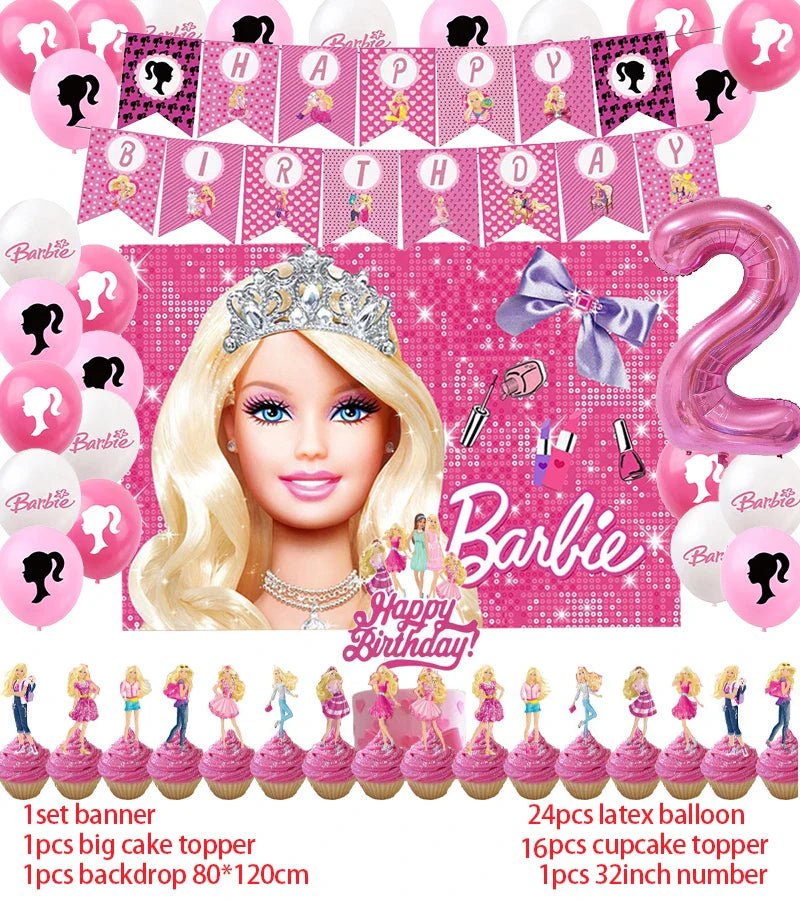Princess Theme Birthday Party Supplies Set - Cake Pops Parties