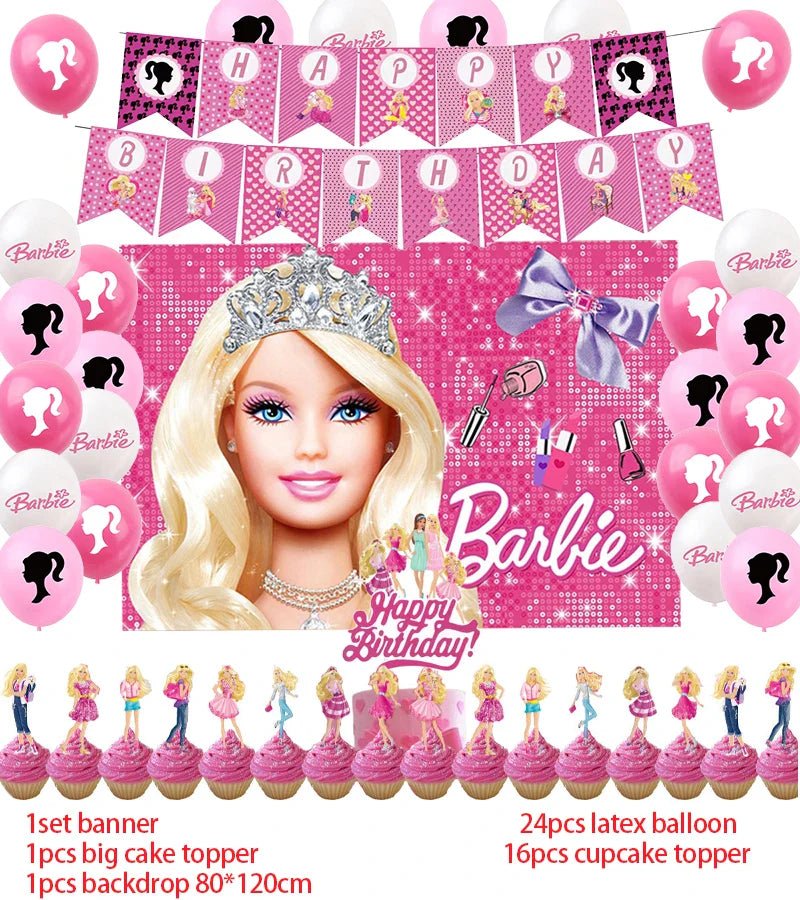 Princess Theme Birthday Party Supplies Set - Cake Pops Parties