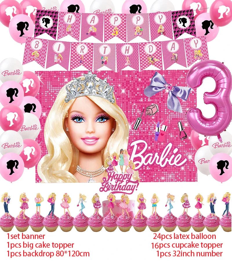 Princess Theme Birthday Party Supplies Set - Cake Pops Parties
