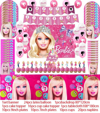 Princess Theme Birthday Party Supplies Set - Cake Pops Parties