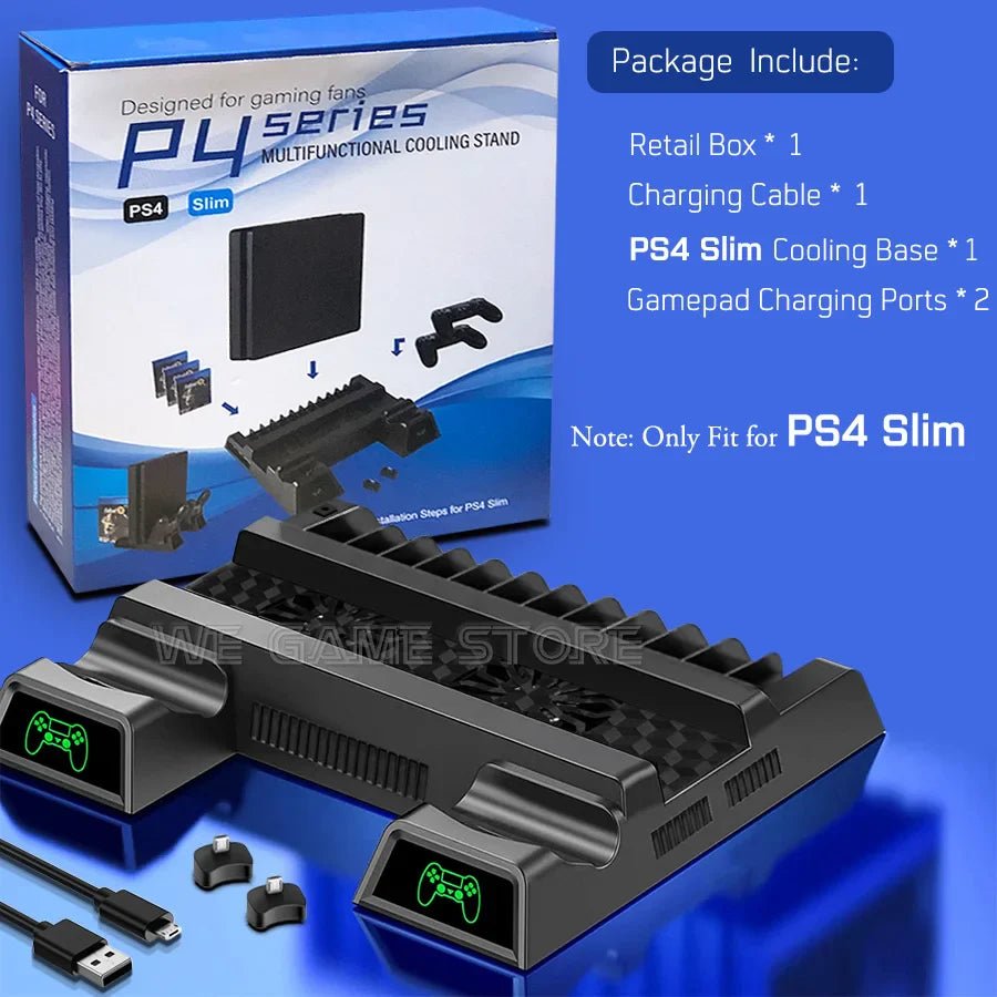 PS4 Cooling Fan Stand & Dual Controller Charger - Cake Pops Parties