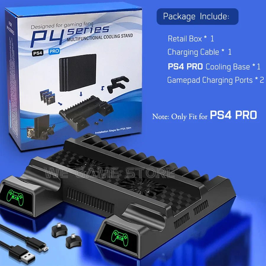 PS4 Cooling Fan Stand & Dual Controller Charger - Cake Pops Parties