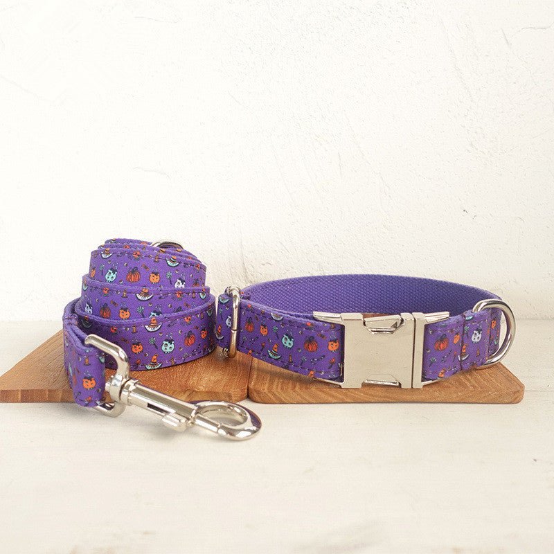 Purple Halloween Pet Set Dog Collar - Cake Pops Parties