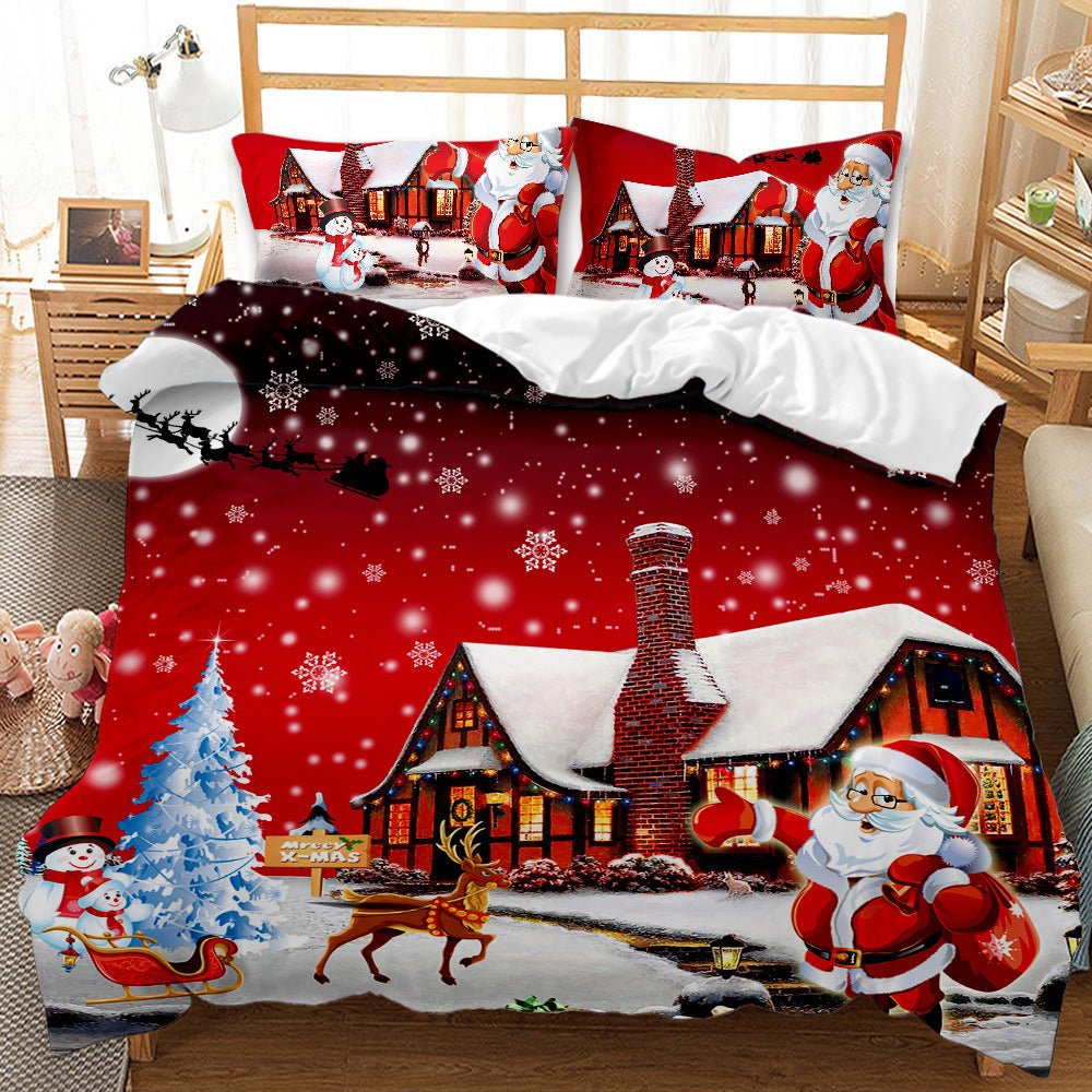 Red Christmas 3D Bedding Set - Cake Pops Parties