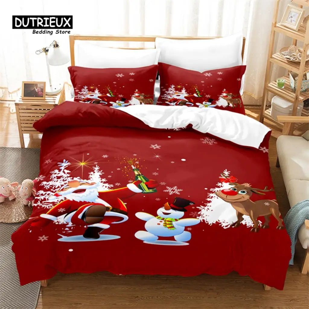 Red Christmas Bedding Set - Cake Pops Parties