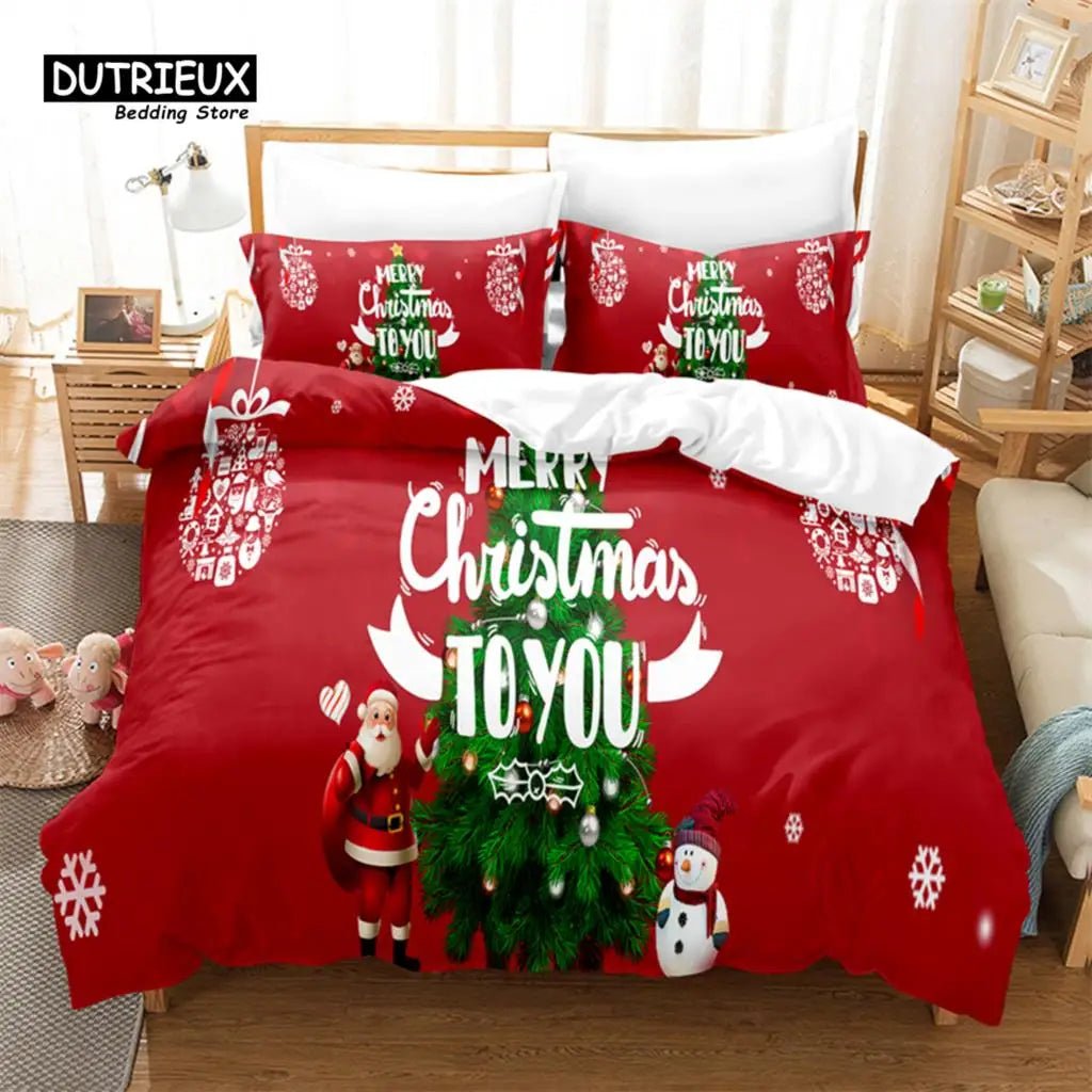 Red Christmas Bedding Set - Cake Pops Parties