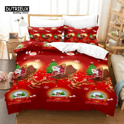Red Christmas Bedding Set - Cake Pops Parties