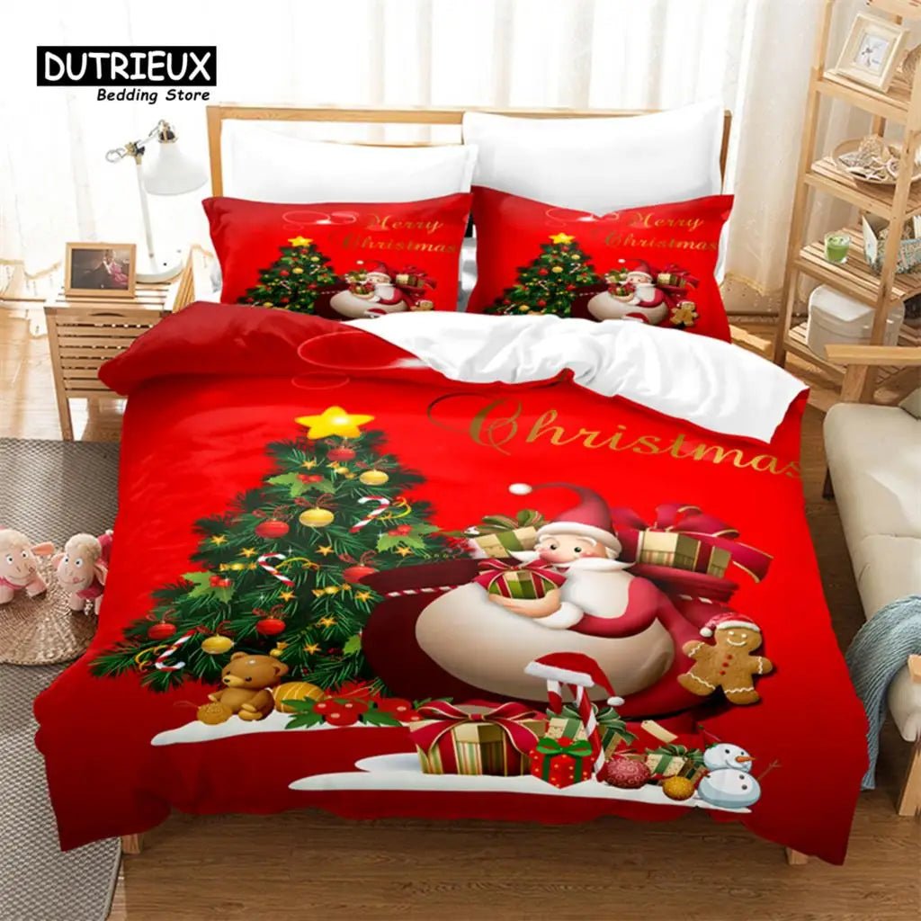 Red Christmas Bedding Set - Cake Pops Parties