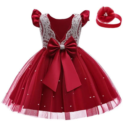 Red Lace Princess Party Dress - Cake Pops Parties