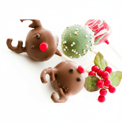 Adorable reindeer cake pops for Christmas celebrations and holiday gifts