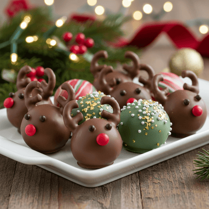 Christmas reindeer cake pops UK - handmade festive dessert treats