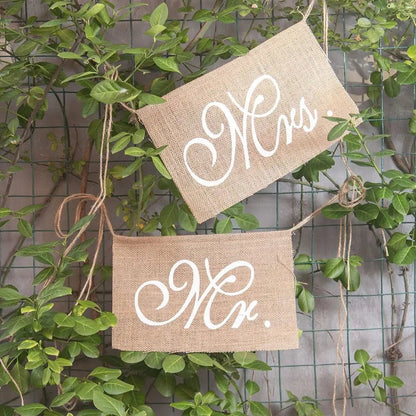 Romantic Mr. & Mrs. Chair Banners - Cake Pops Parties