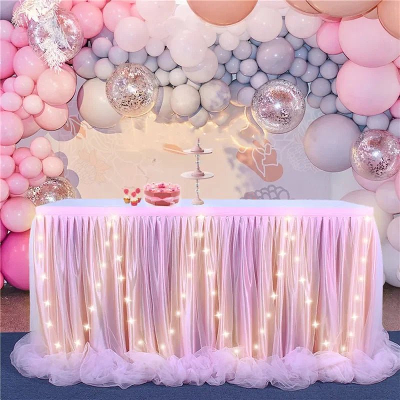 Romantic Tulle Table Skirt - Cake Pops Parties