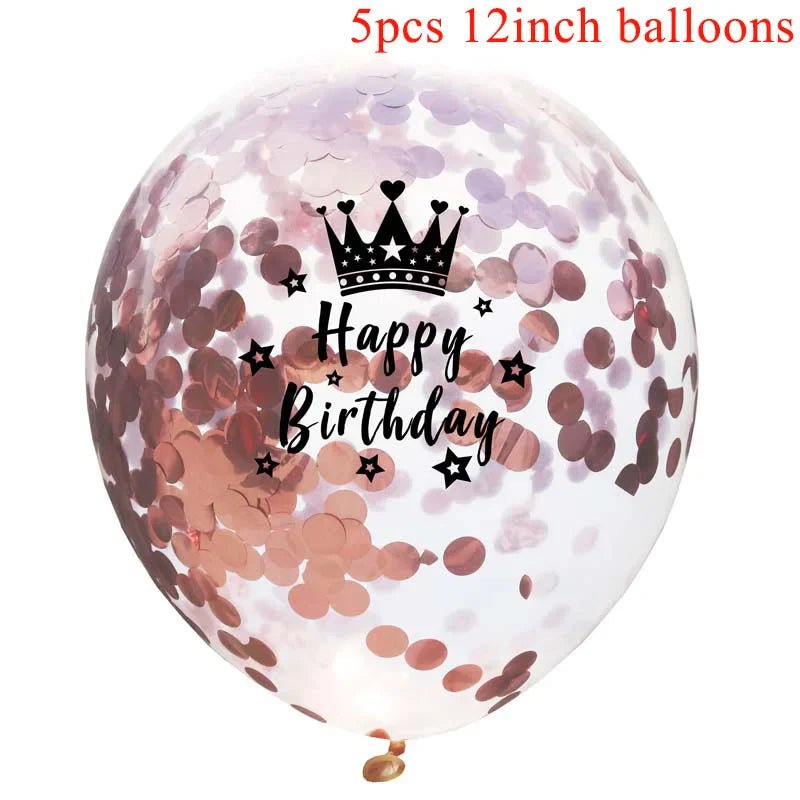 Rose Gold Balloons Set & Confetti - Cake Pops Parties
