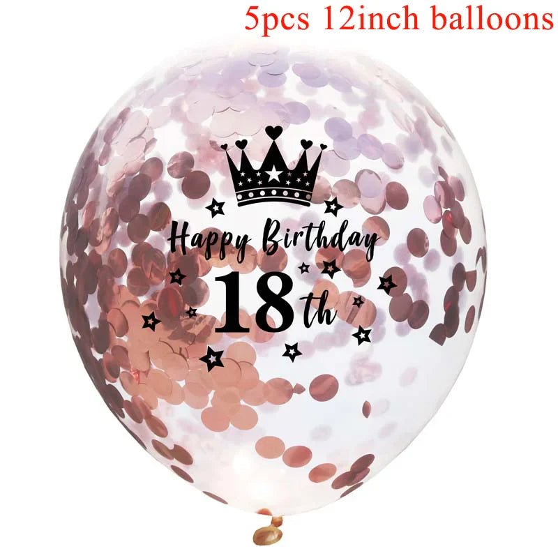 Rose Gold Balloons Set & Confetti - Cake Pops Parties