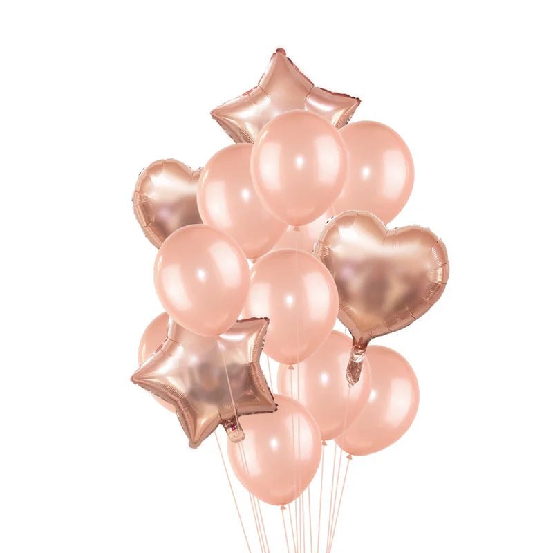 Rose Gold Confetti Balloons & Party Decorations - Cake Pops Parties