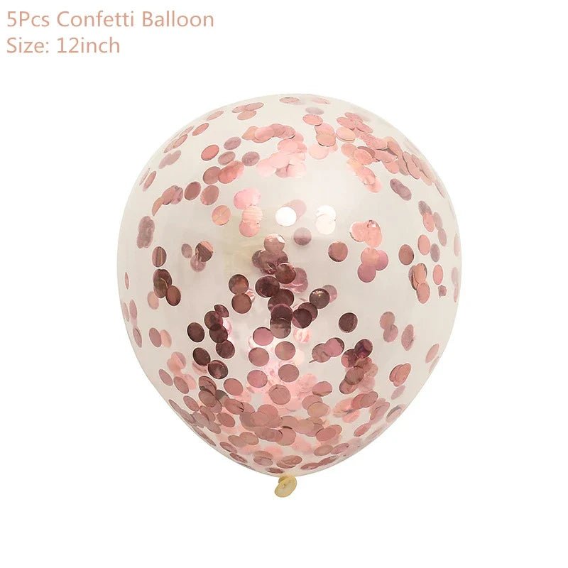 Rose Gold Confetti Balloons & Party Decorations - Cake Pops Parties