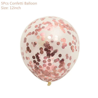 Rose Gold Confetti Balloons & Party Decorations - Cake Pops Parties