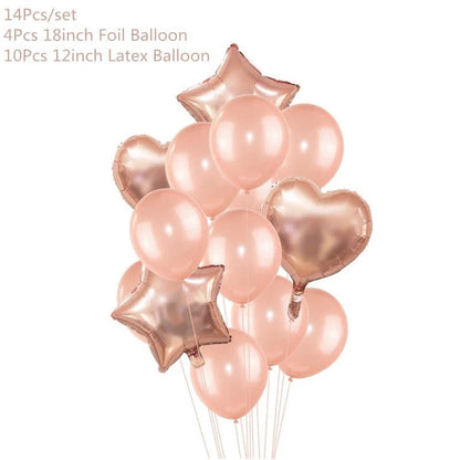 Rose Gold Confetti Balloons & Party Decorations - Cake Pops Parties