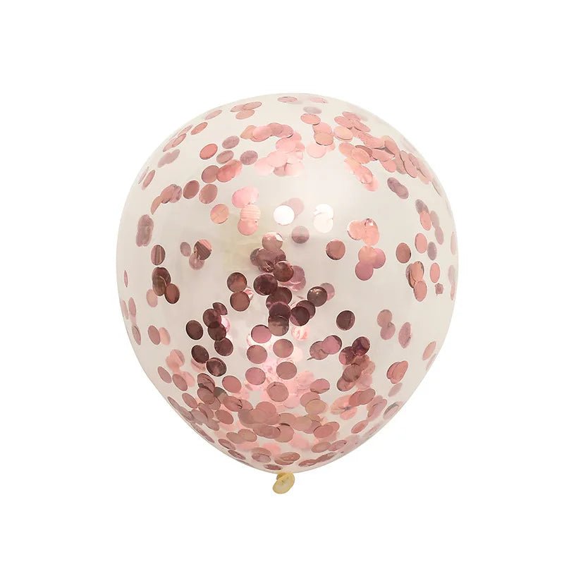 Rose Gold Confetti Balloons & Party Decorations - Cake Pops Parties