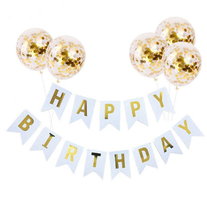 Rose Gold Happy Birthday Banner & Balloons - Cake Pops Parties