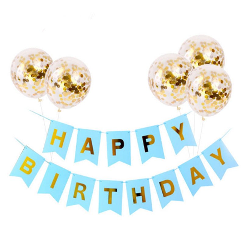 Rose Gold Happy Birthday Banner & Balloons - Cake Pops Parties