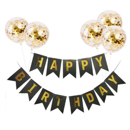 Rose Gold Happy Birthday Banner & Balloons - Cake Pops Parties