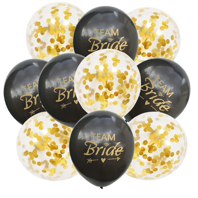 Rose Gold Team Bride Confetti Balloons - Cake Pops Parties