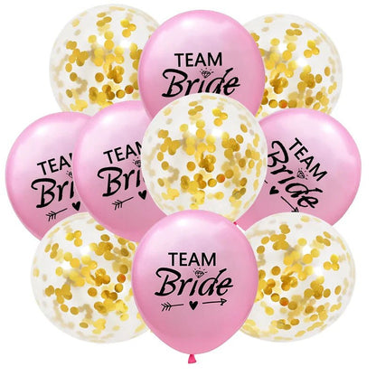 Rose Gold Team Bride Confetti Balloons - Cake Pops Parties