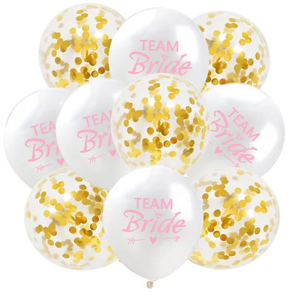 Rose Gold Team Bride Confetti Balloons - Cake Pops Parties