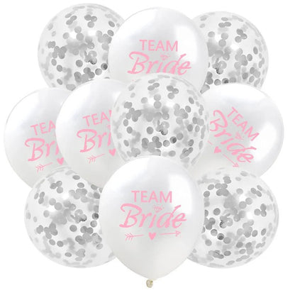 Rose Gold Team Bride Confetti Balloons - Cake Pops Parties