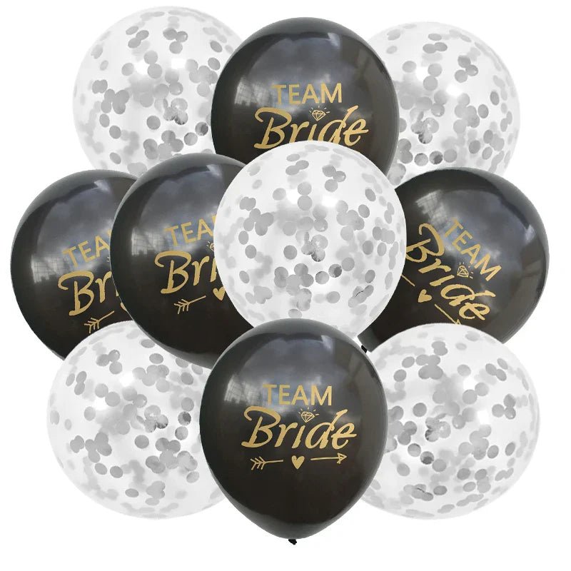 Rose Gold Team Bride Confetti Balloons - Cake Pops Parties