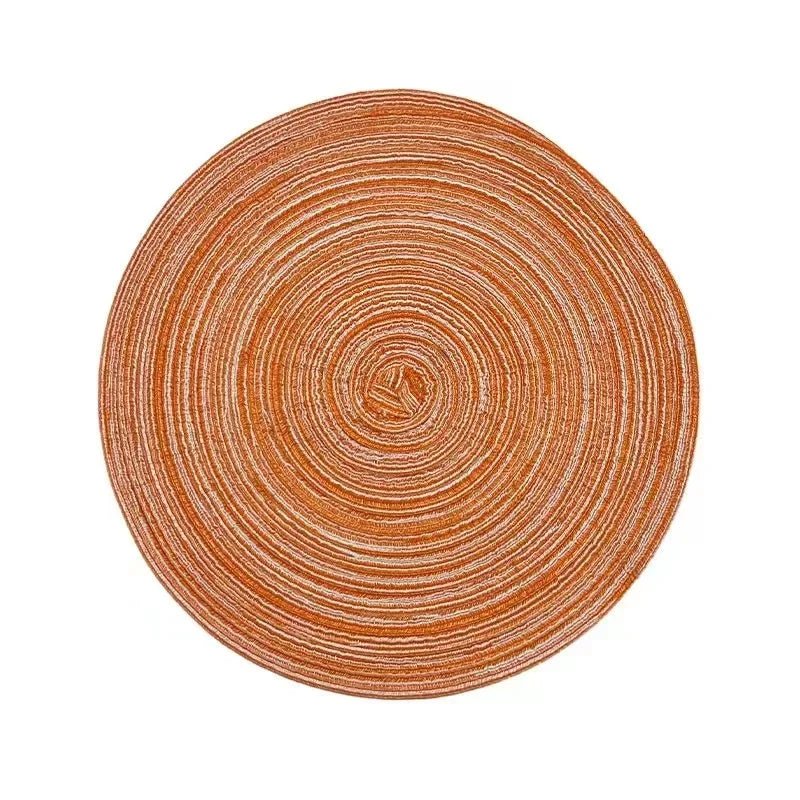 Round Woven Vinyl Placemats Set - Cake Pops Parties