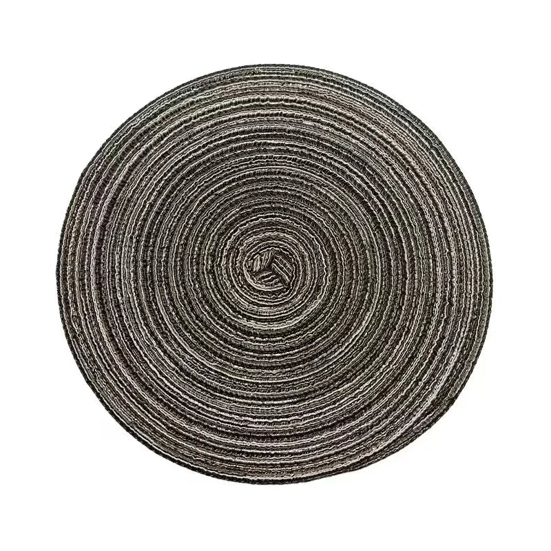 Round Woven Vinyl Placemats Set - Cake Pops Parties