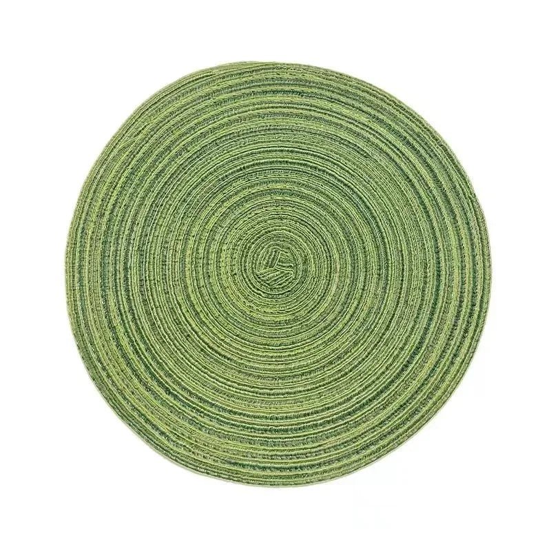 Round Woven Vinyl Placemats Set - Cake Pops Parties