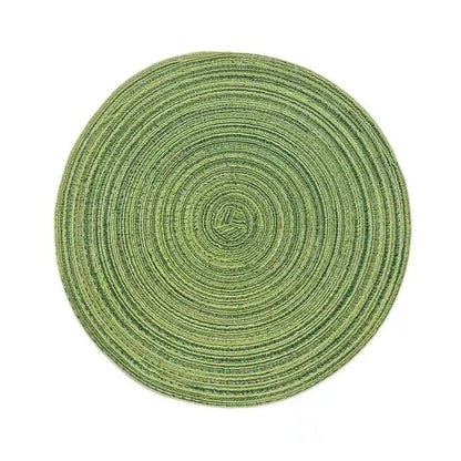 Round Woven Vinyl Placemats Set - Cake Pops Parties