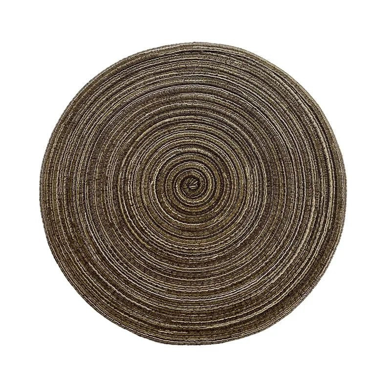 Round Woven Vinyl Placemats Set - Cake Pops Parties