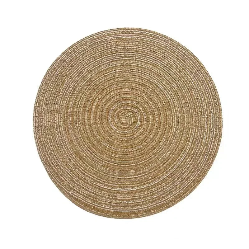 Round Woven Vinyl Placemats Set - Cake Pops Parties